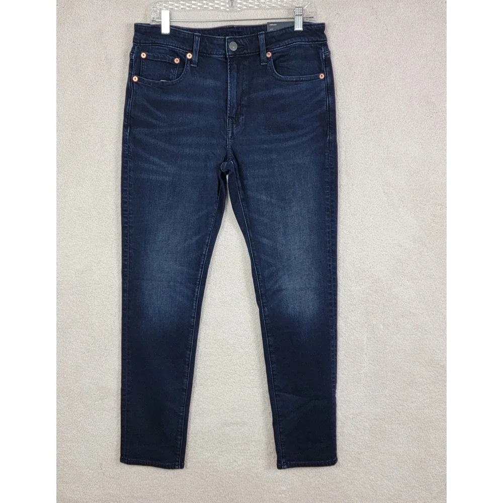 American Eagle Skinny Jeans Mens 33x30 Blue Black NWT AirFlex+ 0119-7486-042